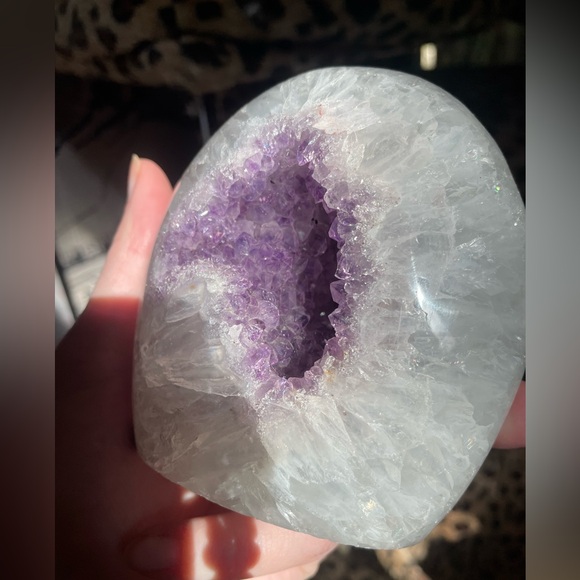 Quartz and amethyst druzy freeform - Picture 5 of 14